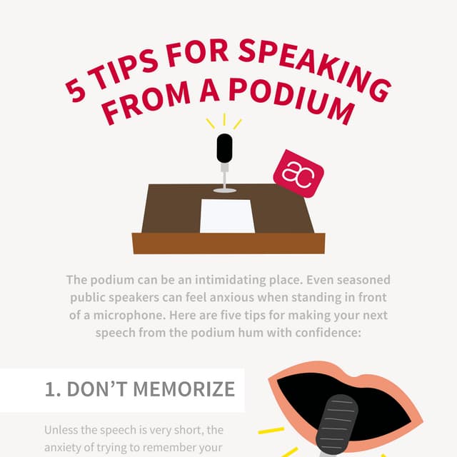 5 Tips For Speaking From a Podium | PDF