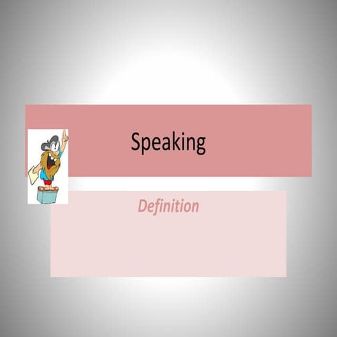 Speaking skill presentation