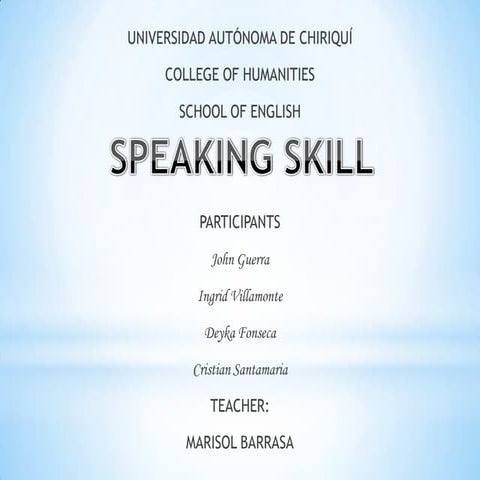 Speaking skill