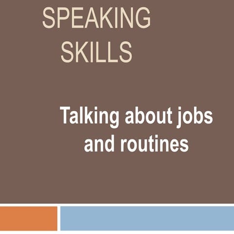 Speaking skills------(English)