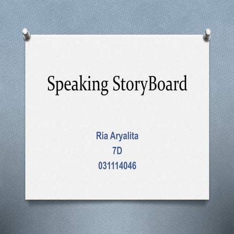 Speaking story board