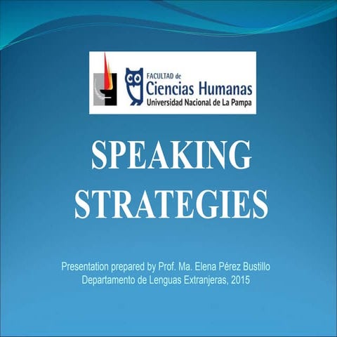 Speaking strategies