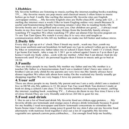 Speaking test | DOC