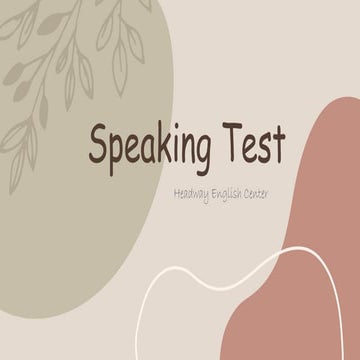Speaking Test Kids 1 - fam1.pptx school things, jobs | PPTX