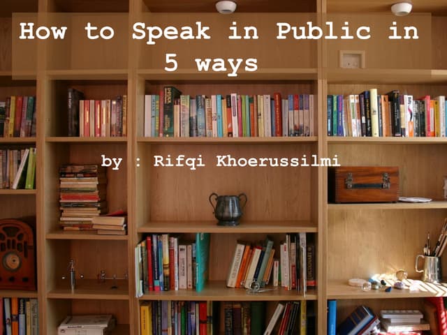 Speaking tips
