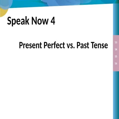 Speak Now 4-4-2 present perfect v past tense.pptx