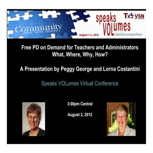 Speaks VOLumes-Free PD on Demand for Teachers