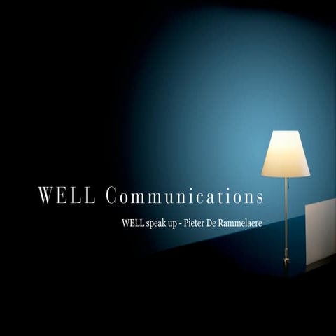 WELL speak up 1 - September 2013