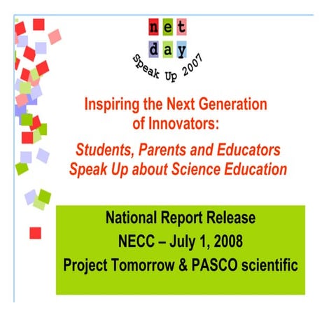 Students, Parents and Educators Speak Up about Science