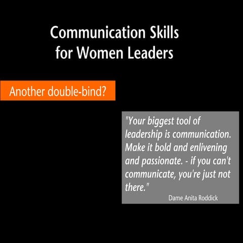 Women Leaders and Public Speaking: Another Double-Bind?