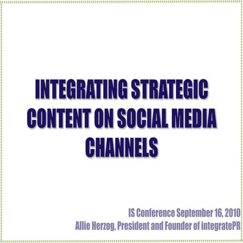 Speak your Voice: IS Conference 9.16.10