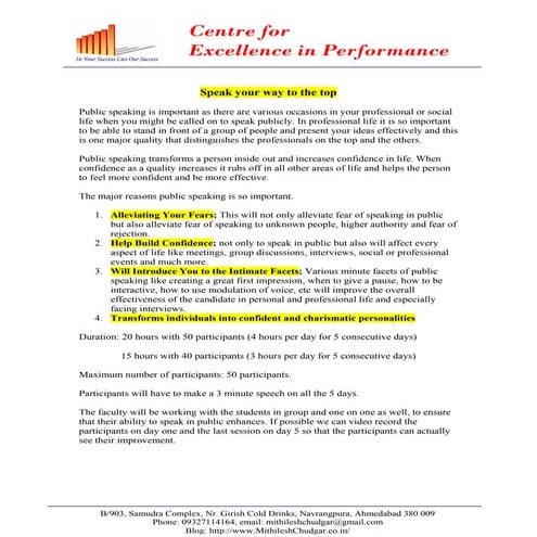 Speak your way to the top