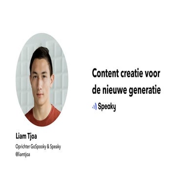 Liam Tjoa (Speaky) @ CMC Nieuwe Interfaces