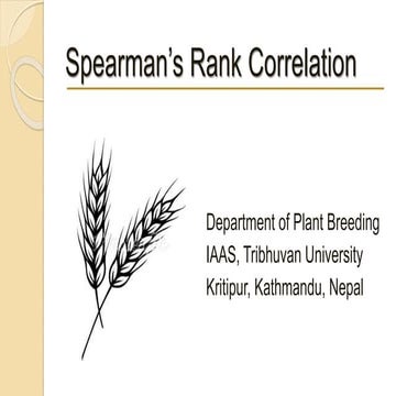 Spearman’s rank correlation 