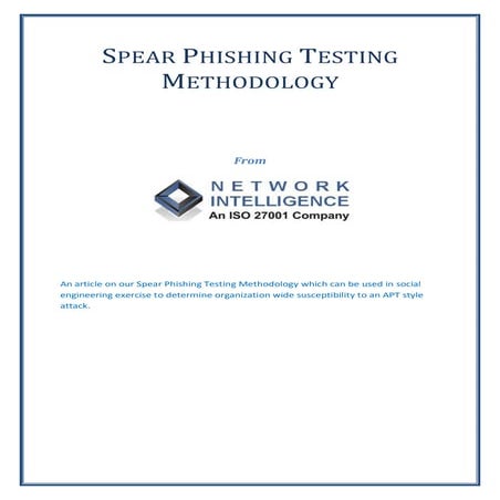 Spear Phishing Methodology