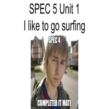 SPEC 5 Unit 1 