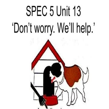 SPEC 5 Unit 13 Chores