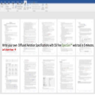 SSI Aeration System Specification Generator - SpecGen | PPTX