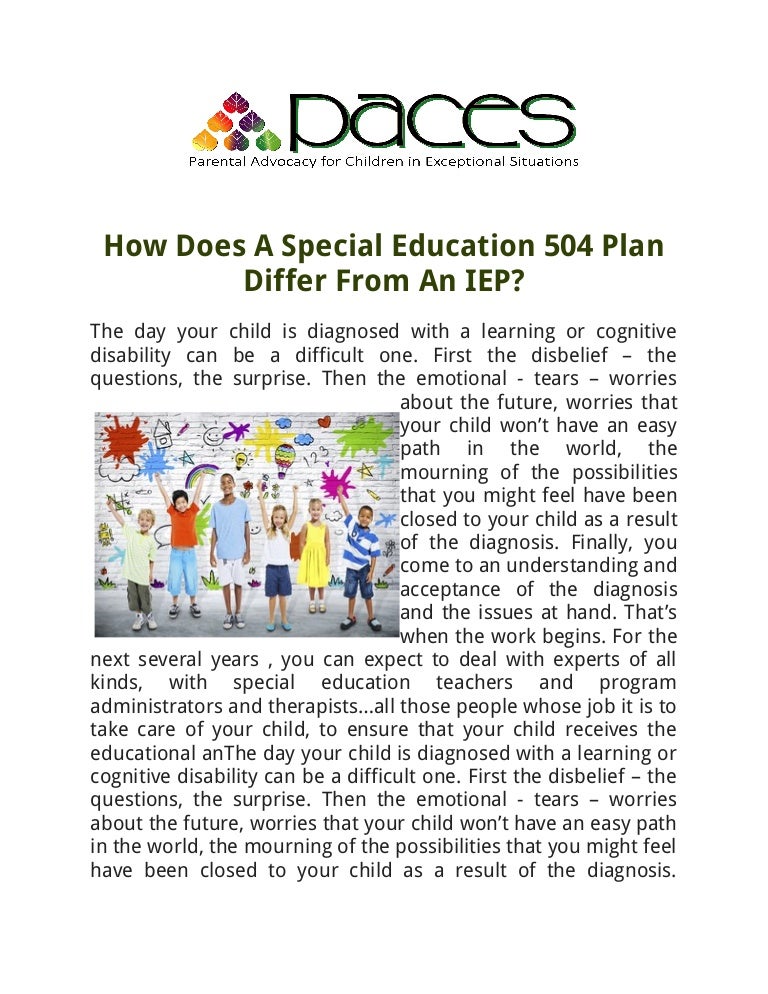 Special Education 504 Plan
