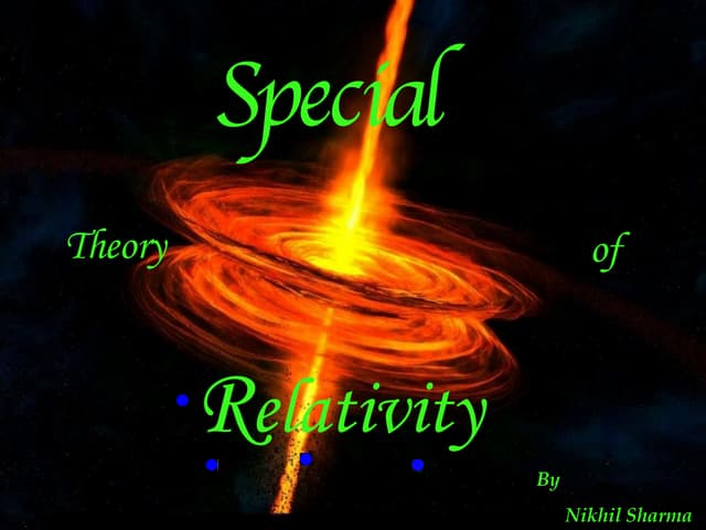 Special Theory Of Relativity