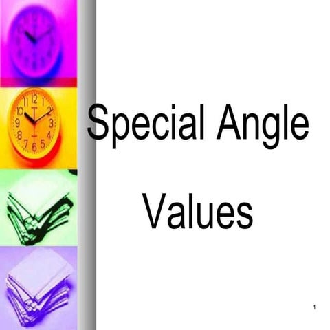 Trig functions of special angles.