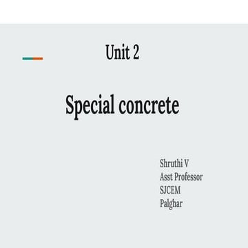 Special concrete