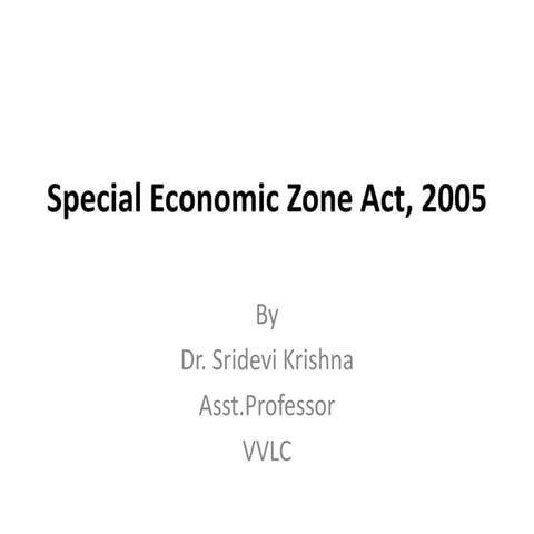 Special economic zone