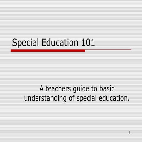 Special education 101