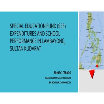 Special education fund (sef) expenditures and school performance (final)