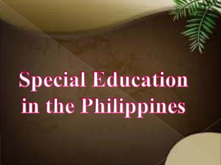 thesis about special education in the philippines