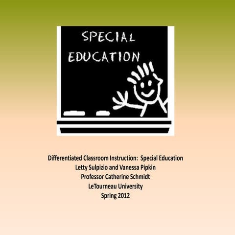 Special education presentation letty and vanessa | PPTX