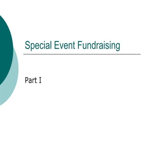 Special Event Fundraising (2008)