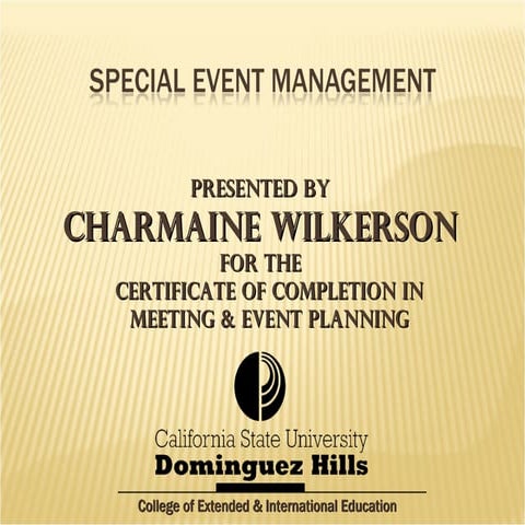 Special Event Management