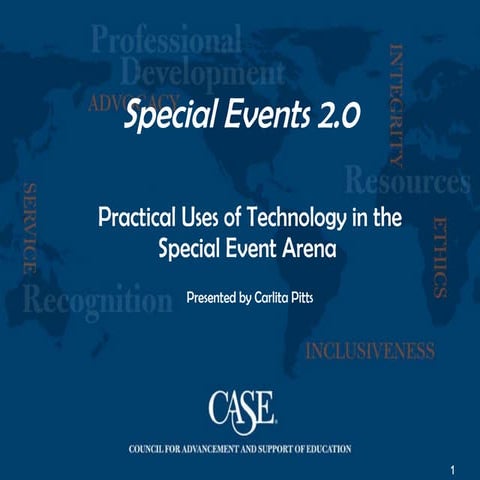 Special Events in the 21st century