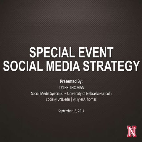 Special Events Social Media Strategy