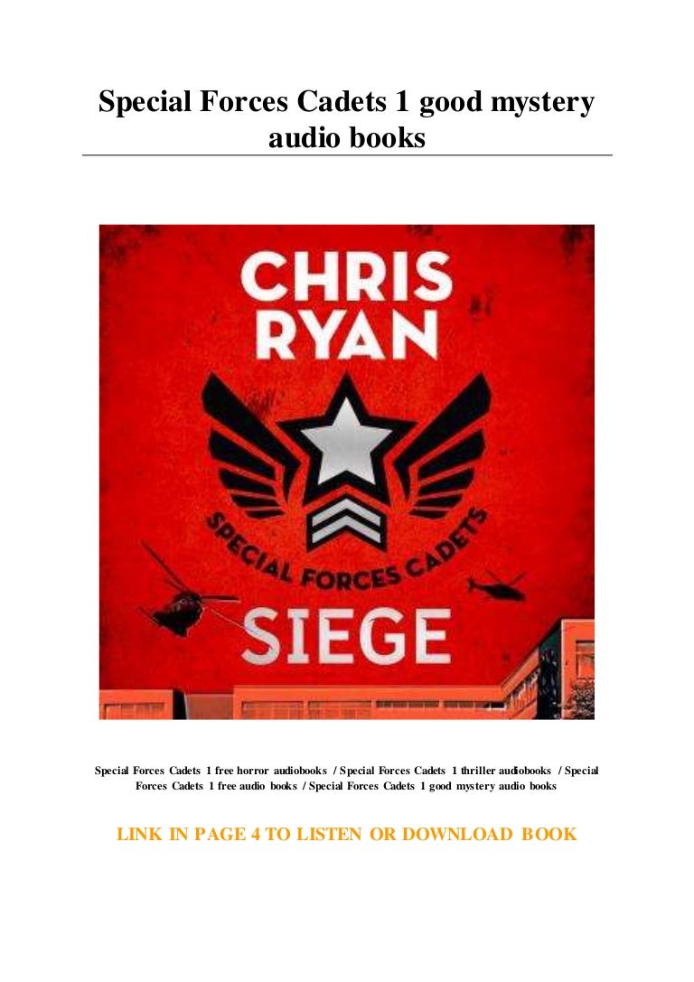 Special Forces Cadets 1 good mystery audio books