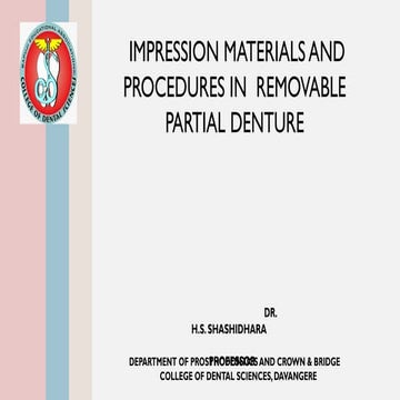 special impression procedures for tooth- tissue supported RPD.pptx