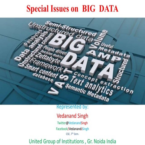 Special issues on big data