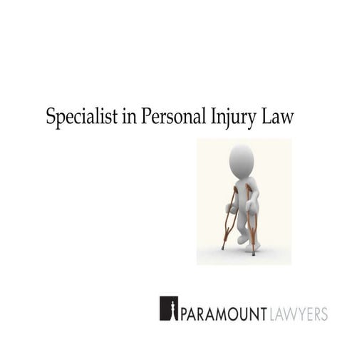 Specialist in personal injury law
