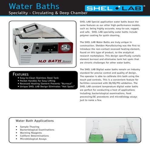 SHEL LAB Incubator Catalog | PDF