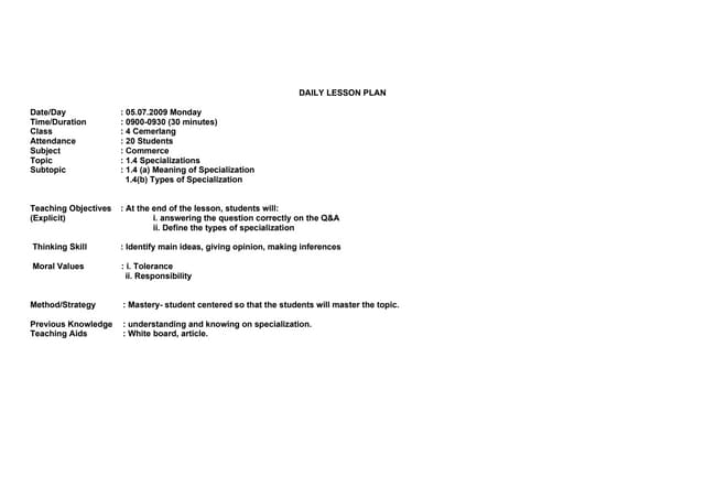 S pecialization 1.4 a dan b