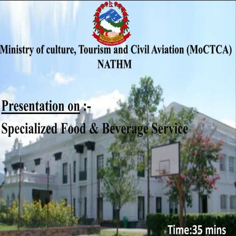 Specialized Food and Beverage Service