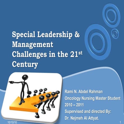 Special leadership & management challenges in the 21st century | PPTX