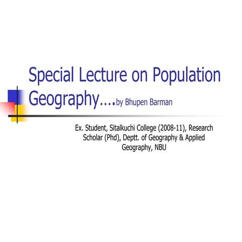 Population Geography 