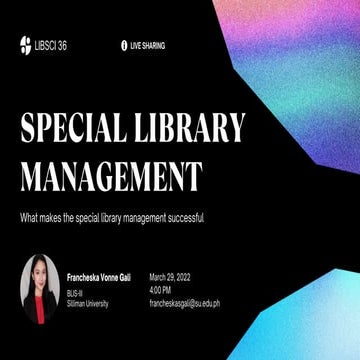 Special Library Management