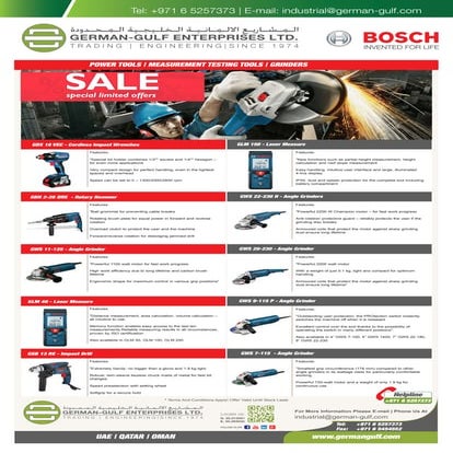 Special Limited Offers - Bosch Power Tools - Germangulf.com