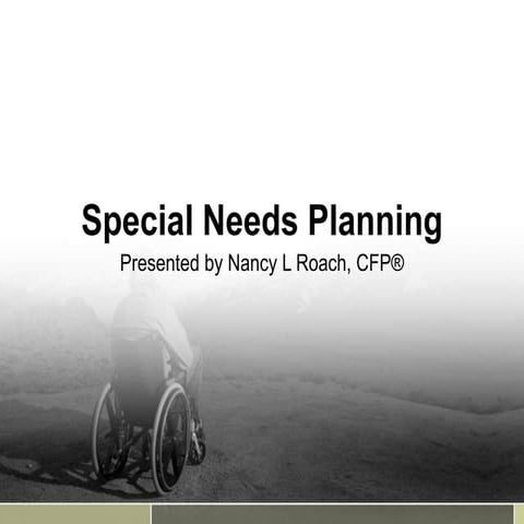 Special Needs Planning 2015