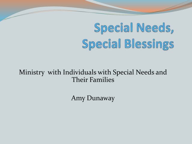 Special needs, special blessings embed