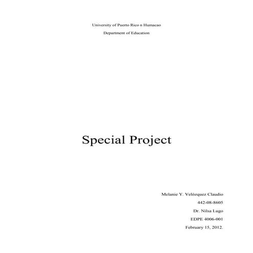 Special Project
