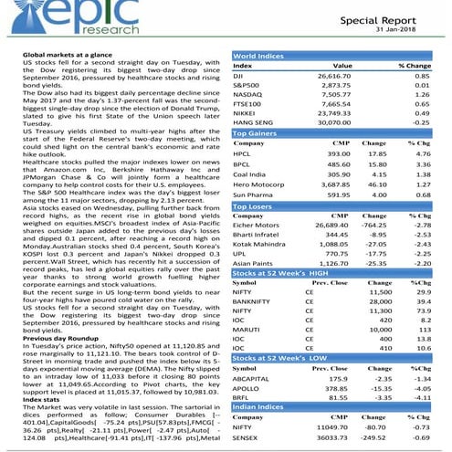 Special report by epic research of 31 january  2018